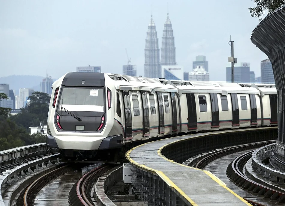 MRT train connecting Pavilion Damansara Heights to Kuala Lumpur